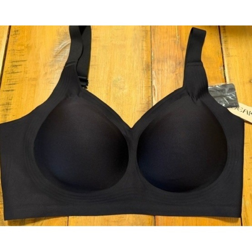 OEAK Black Seamless Wireless Comfort Bra Adjustable Straps Plus Size 3XL NEW